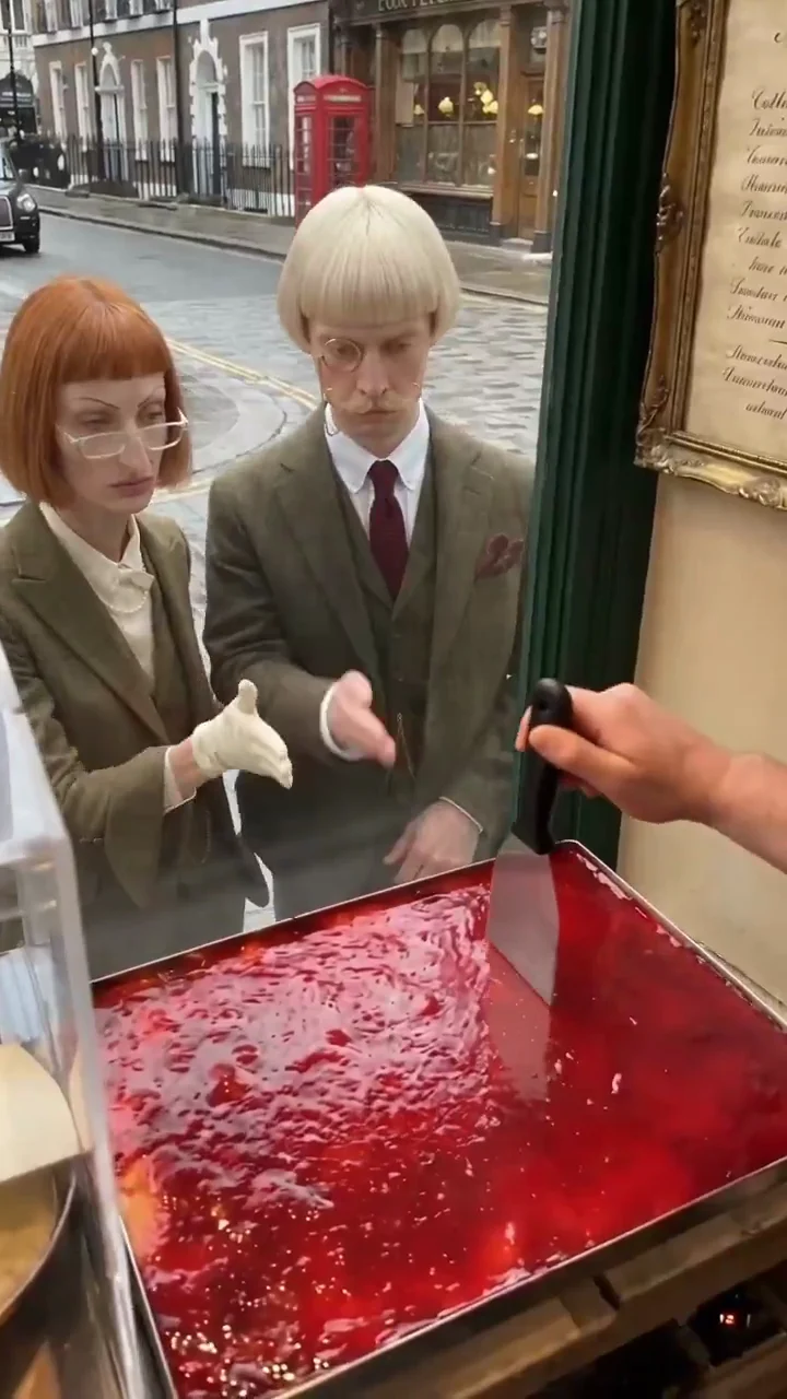 Frame from Archibald Brothers cake-shop source video; select to play the video.