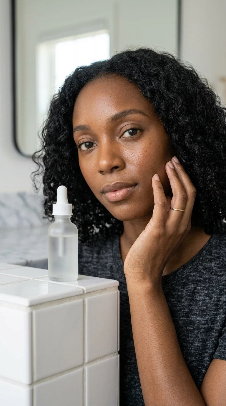 Skincare moment illustrative example for AI influencer creation.