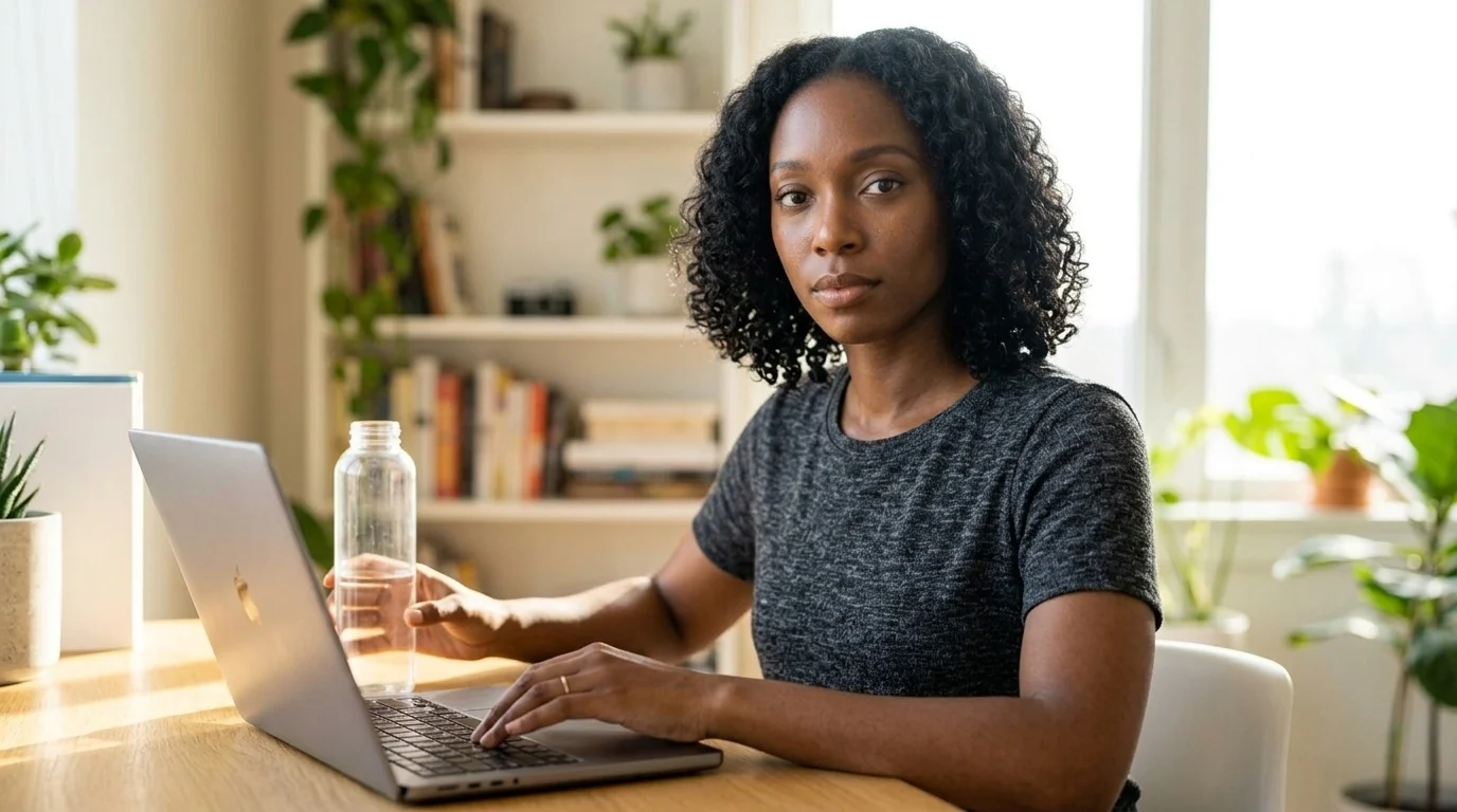 Home office illustrative example for AI influencer creation.
