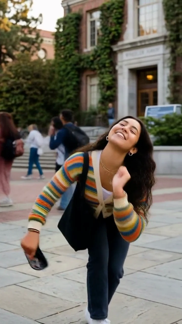 Sofia performing the selected playful dance phrase.